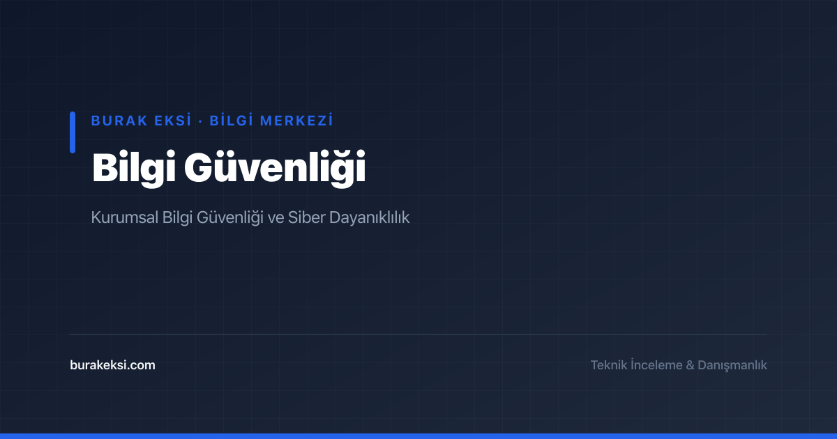 Burak Ekşi - Bilgi Güvenliği Kategori Kapağı