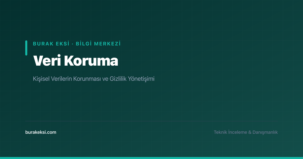 Burak Ekşi - Veri Koruma Kategori Kapağı