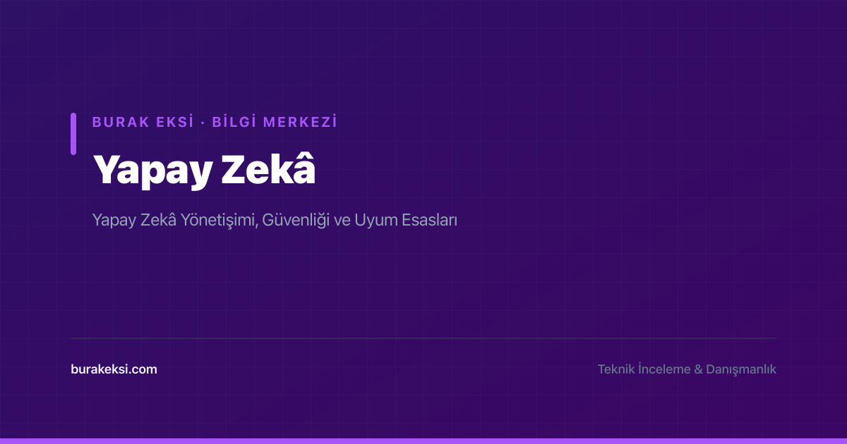 Burak Ekşi - Yapay Zekâ Kategori Kapağı